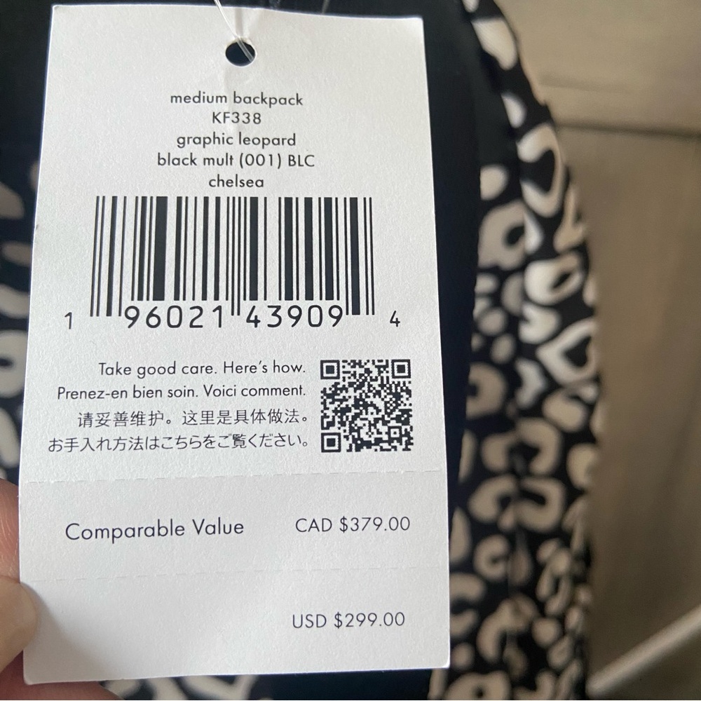 Kate Spade New York Medium Backpack Graphic Leopard Chelsea New KF338 $299 Ret - Picture 5 of 10